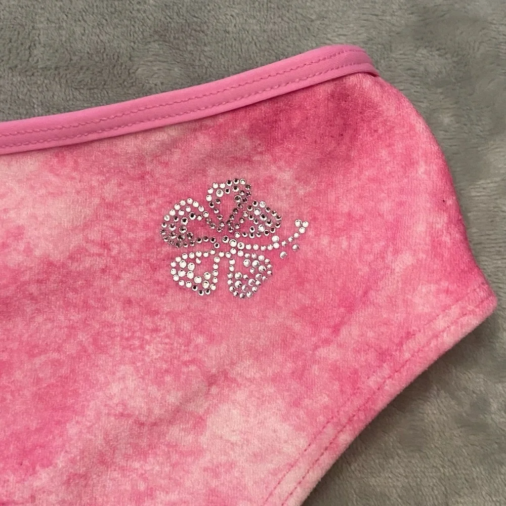 New! Frankie’s Bikinis Pink Anne Terry Full Coverage Bikini Bottom 24112